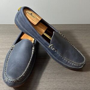 Allen Edmonds Interstate 90 Navy Blue Leather Driving Loafers Size 10.5D